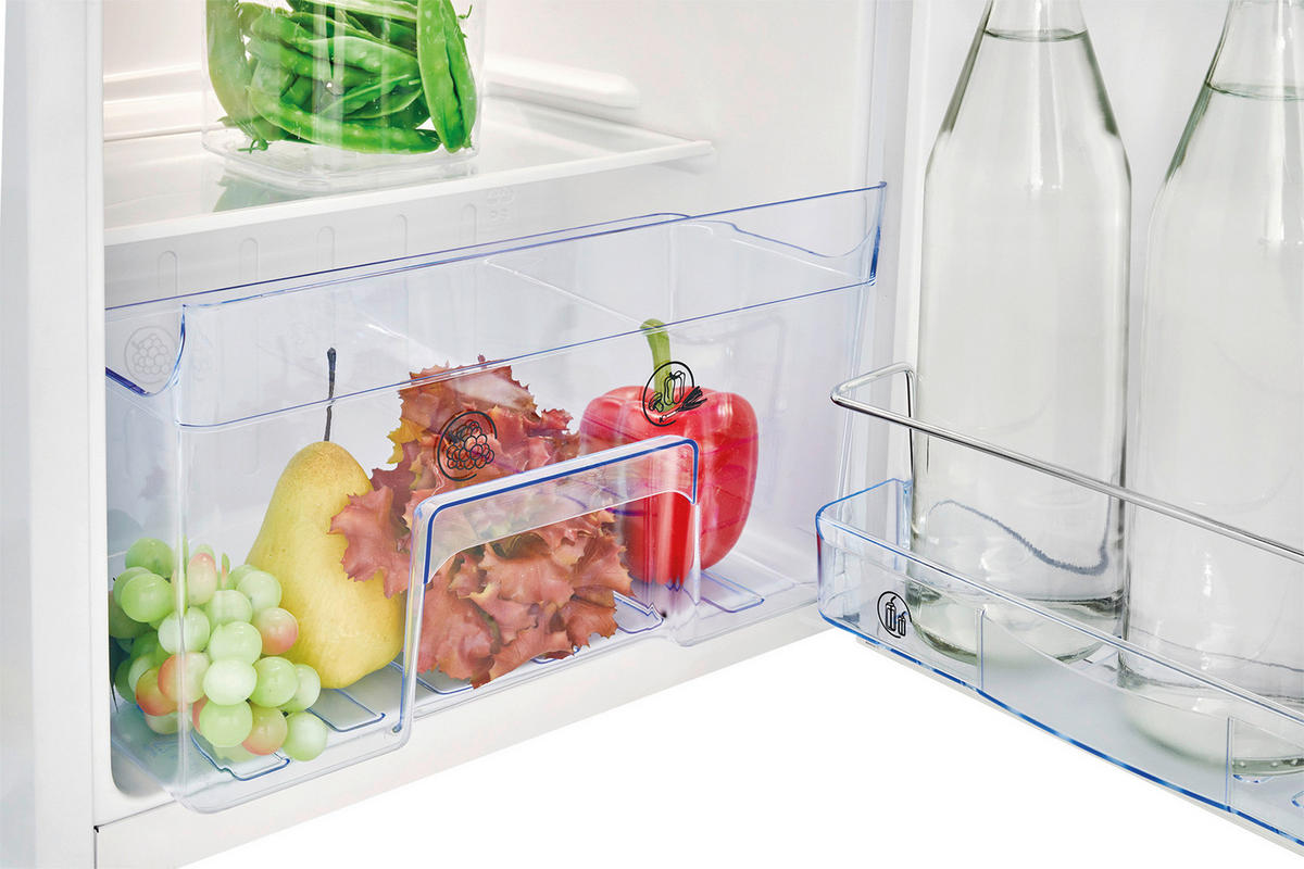 KÜHLSCHRANK 46/88/52 cm KS 7349 weiß 45cm E 91L  - Weiß, Basics, Glas (46/88/52cm) - Bomann