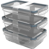 FRISCHHALTEDOSE 1,3 l  - Blau/Transparent, Basics, Glas/Kunststoff (24/16,5/22,8cm) - Rotho