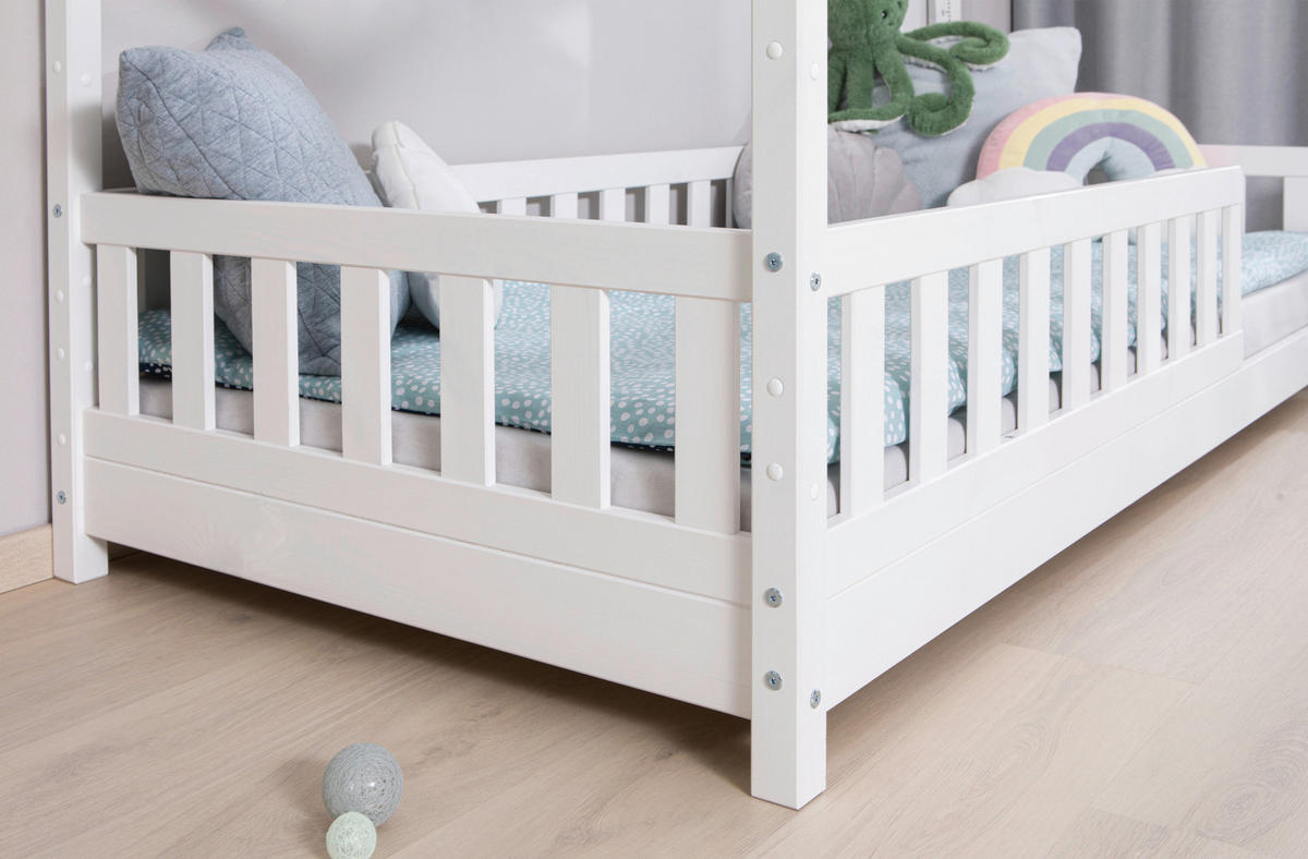 HAUSBETT 100/200 cm Weiss  - Weiss, Modern, Holz (100/200cm) - MID.YOU