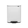 PEDÁLOS SZEMETES 60 l  - fekete/fehér, Basics, műanyag/fém (60l) - Brabantia