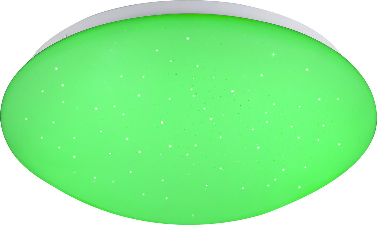 STROPNA LED-SVETILKA Hawai 28/9 cm   - bela, Trendi, kovina/umetna masa (28/9cm) - Boxxx