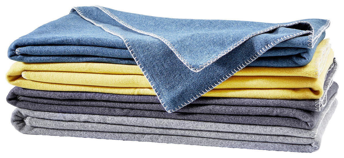 FLEECEDECKE Smoothy 140/190 cm  - Currygelb, Basics, Textil (140/190cm) - Zoeppritz