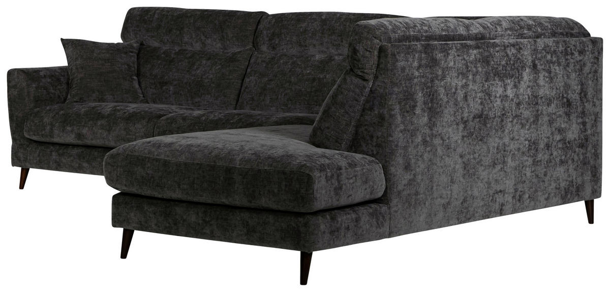 SOFFA i mörkgrå  - mörkgrå/mörkbrun, Klassisk, metall/trä (302/98/235/101cm) - Johann Jakob