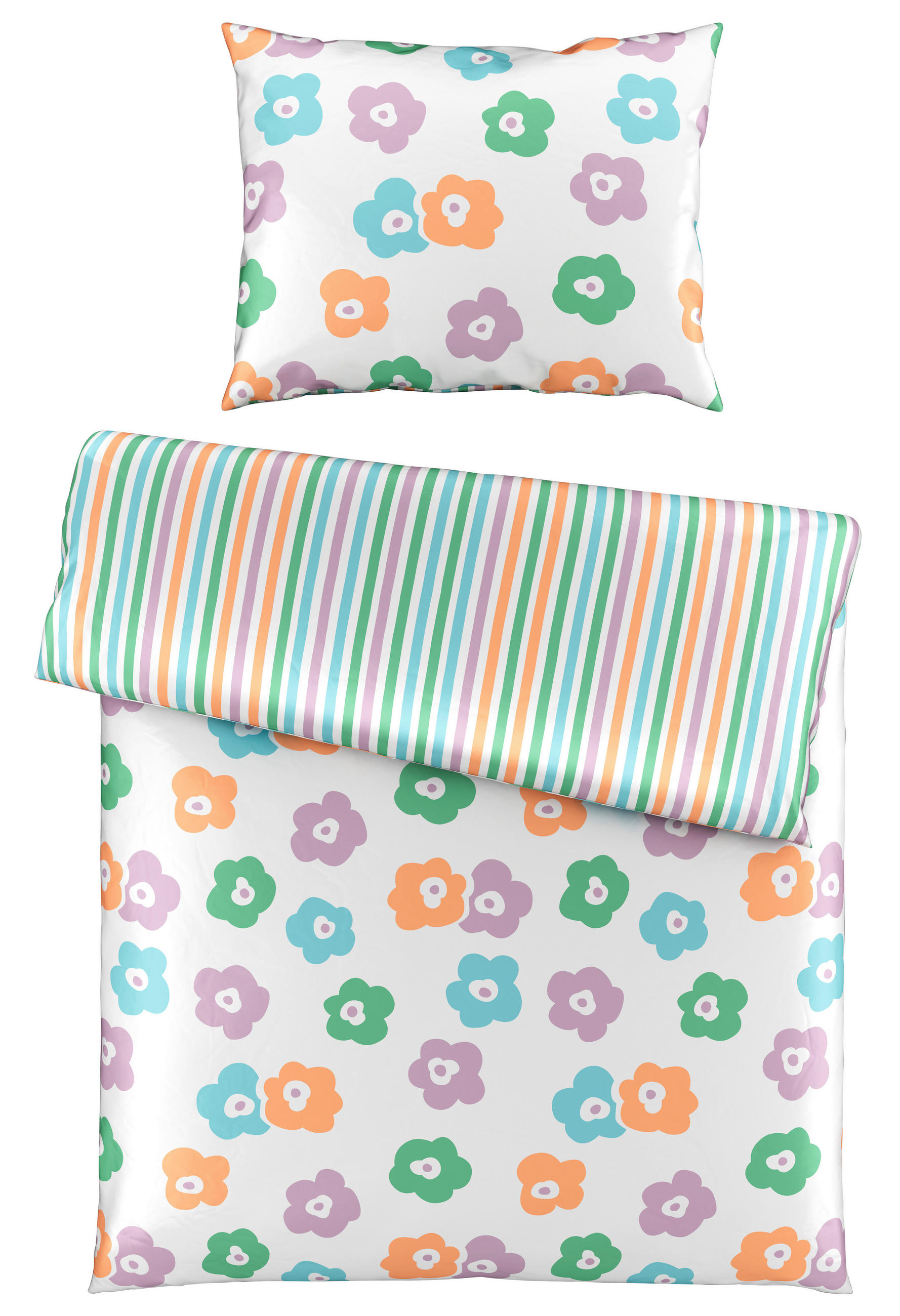 WENDEBETTWÄSCHE KASHMIRA Satin 140/200 cm  - Multicolor, Trend, Textil (140/200cm) - Esposa