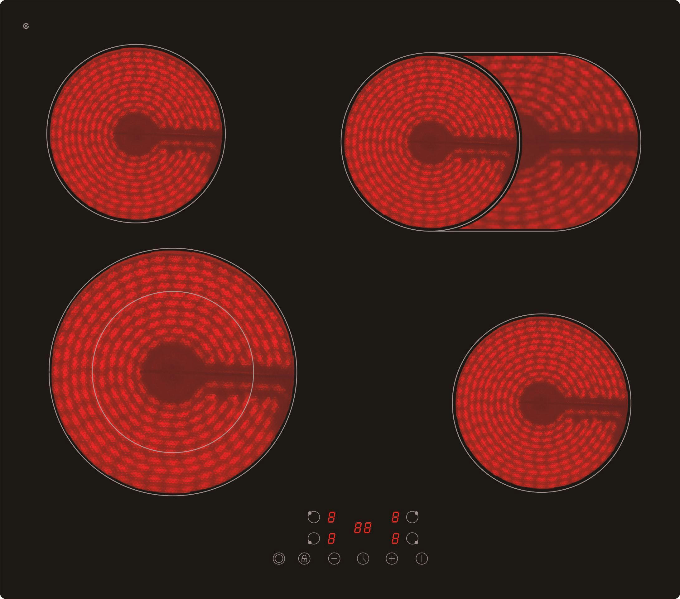 Glaskeramikkochfeld Kf4-2kb