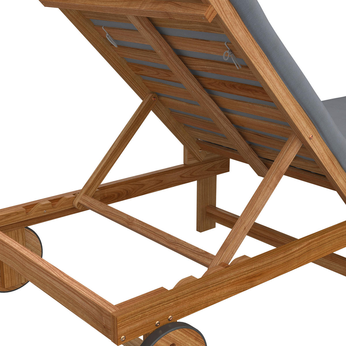 GARTENLIEGE 186/32/70 cm  - Grau/Akaziefarben, Basics, Holz/Textil (186/32/70cm) - Ambia Garden