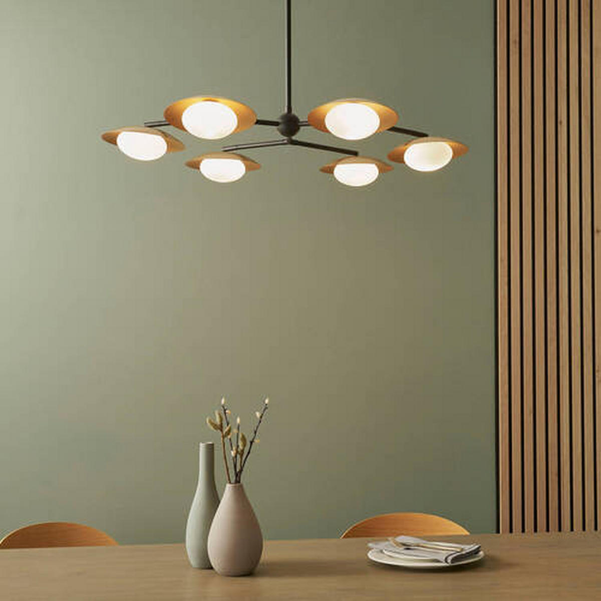 HÄNGELEUCHTE Endon Ruffle 85/47-73 cm   - Goldfarben/Opal, KONVENTIONELL, Glas (85/47-73cm) - ENDON