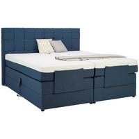 BOXSPRINGBETT 180/200 cm  in Blau  - Blau/Schwarz, KONVENTIONELL, Kunststoff/Textil (180/200cm) - Moderano