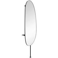 WANDGARDEROBE  in Schwarz  - Schwarz, MODERN, Glas/Metall (50/190/25cm)