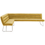 ECKBANK 184/284 cm  in Gelb, Edelstahlfarben  - Edelstahlfarben/Gelb, Design, Textil/Metall (184/284cm) - Dieter Knoll