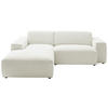 ECKSOFA Weiß Cord  - Schwarz/Weiß, Design, Kunststoff/Textil (189/230cm) - Pure Home Lifestyle