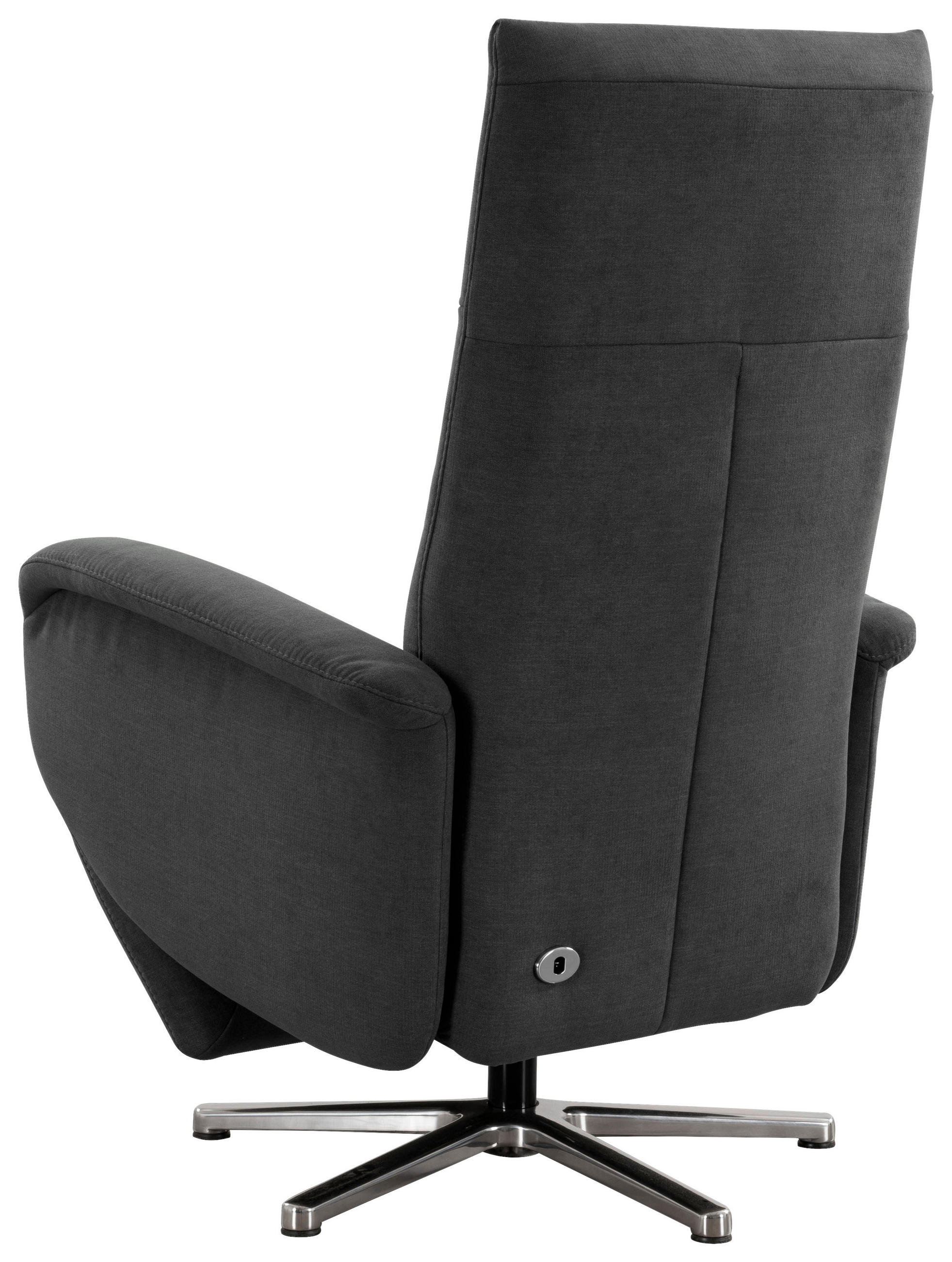 DREHSTUHL Flachgewebe Dunkelgrau  - Chromfarben/Dunkelgrau, KONVENTIONELL, Textil/Metall (75/112/82cm) - Sit & More