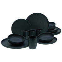 KOMBISERVICE Anthrazit 16-teilig 4 Personen  - Anthrazit, MODERN, Keramik (40,5/37/49,5cm) - Creatable