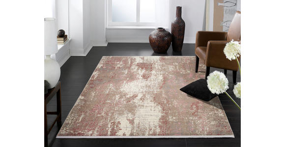 WEBTEPPICH 65/130 cm Limoges Creme, Rosa  - Creme/Rosa, Design, Textil (65/130cm) - Novel