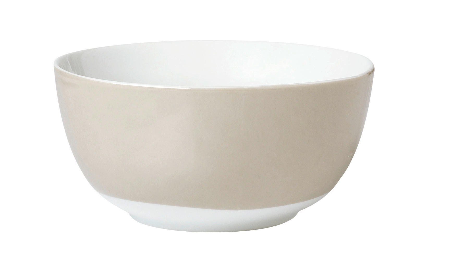 MÜSLISCHALENSET VARIO - Taupe/Weiß, Basics, Keramik (14/6cm) - Van Well