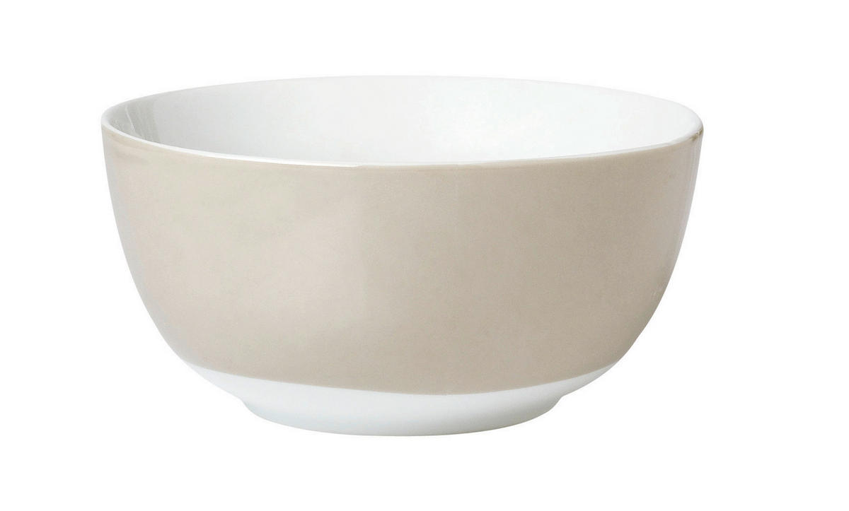 MÜSLISCHALENSET VARIO 6-teilig  - Taupe/Weiß, Basics, Keramik (14/6cm) - Van Well