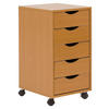 POJÍZDNÝ KONTEJNER, 33/68/38 cm - barvy buku, Konvenční, kompozitní dřevo/plast (33/68/38cm) - MID.YOU