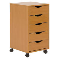 ROLLCONTAINER 33/68/38 cm  - Buchefarben, Konventionell, Holzwerkstoff/Kunststoff (33/68/38cm) - MID.YOU