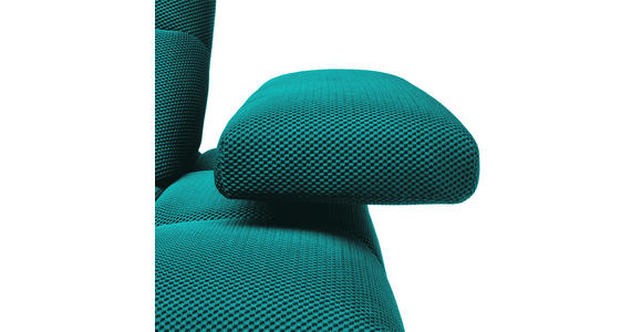 ECKSOFA in Struktur Türkis 233/313 cm - Türkis/Schwarz, Design, Kunststoff/Textil (233/313cm) - Emilio Belluti