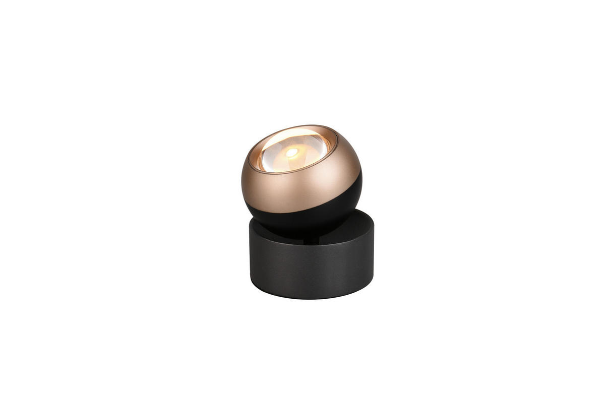 LED-TISCHLEUCHTE - Schwarz/Braun, Basics, Metall (10/14cm) - Trio Leuchten