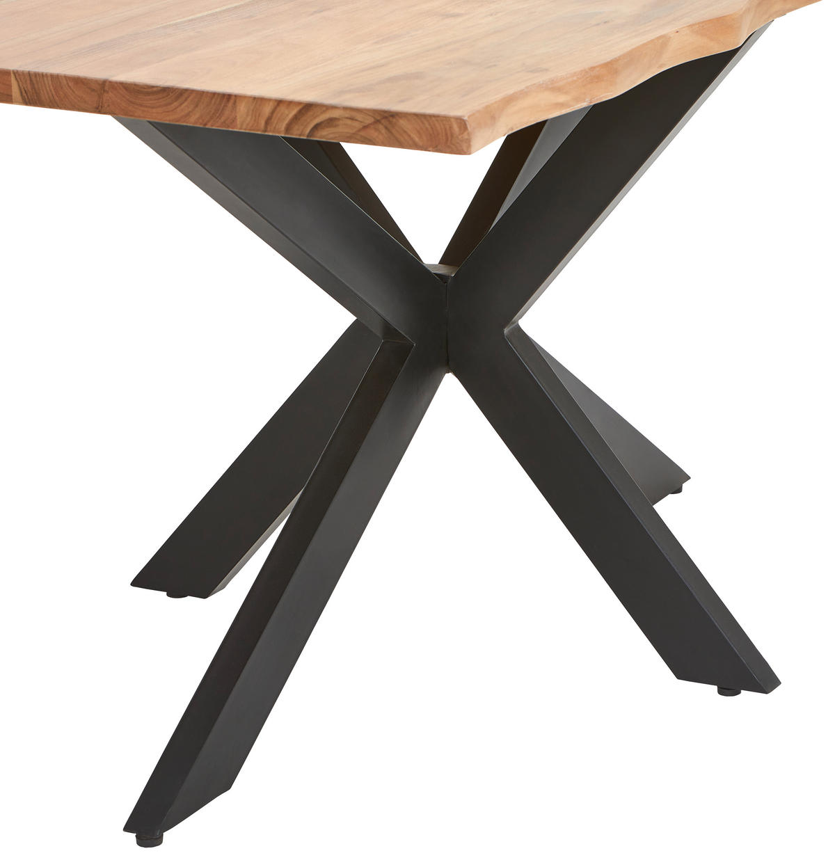 ESSTISCH in Holz, Metall 140/80/77 cm   - Schwarz/Akaziefarben, LIFESTYLE, Holz/Metall (140/80/77cm) - Landscape