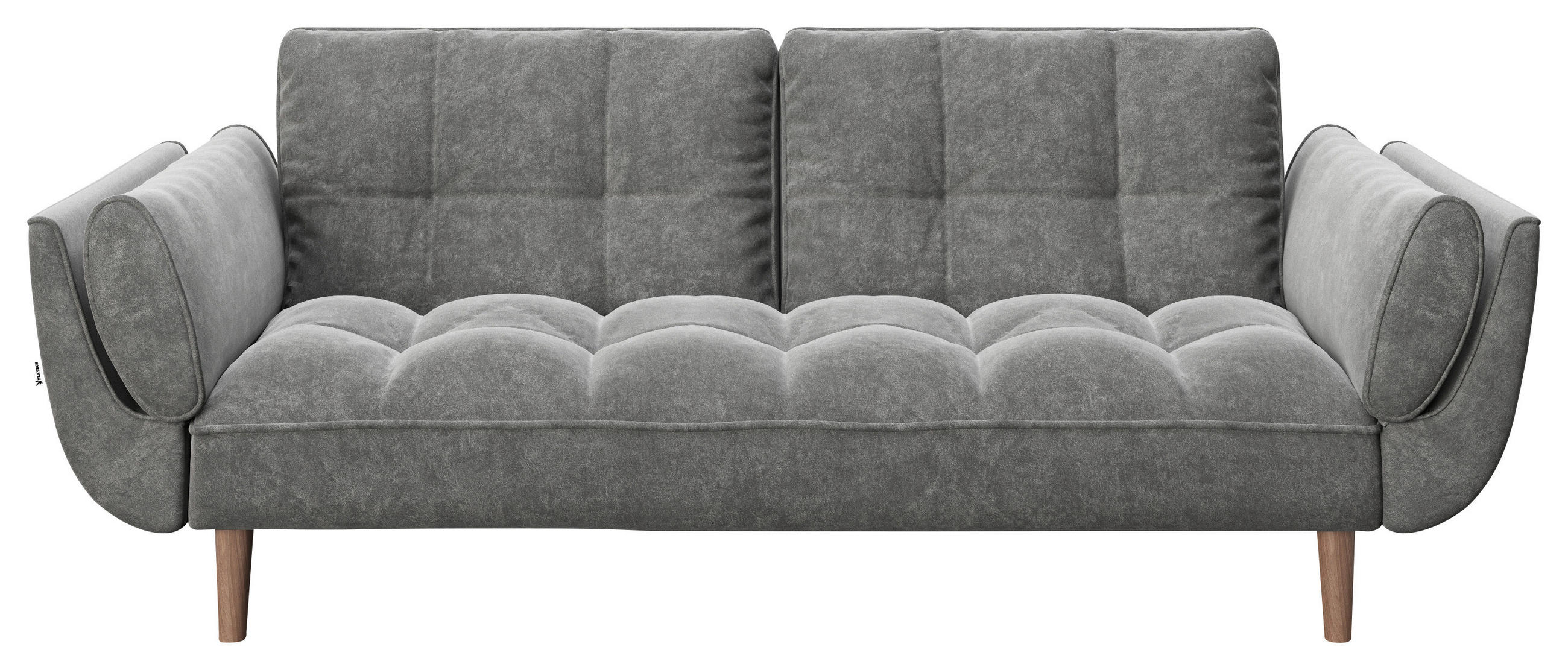 SCHLAFSOFA  in Samt Anthrazit  - Anthrazit, KONVENTIONELL, Holz/Textil (215/81,5/84,5cm) - Playboy