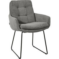 ARMLEHNSTUHL  in Cord  - Schwarz/Grau, Design, Textil/Metall (63/90/69cm) - Johann Jakob