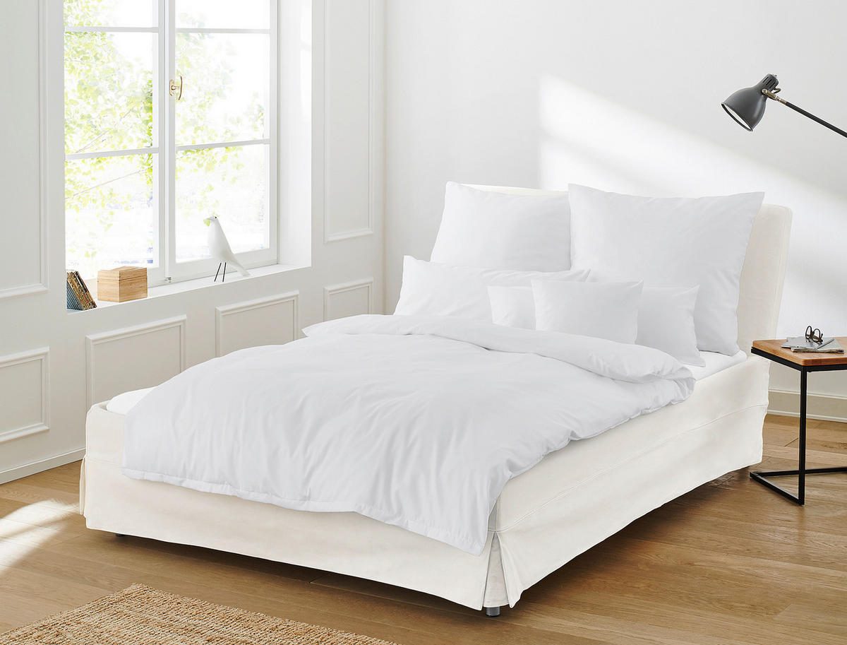 BETTWÄSCHE Makosatin 240/220 cm  - Weiß, KONVENTIONELL, Textil (240/220cm) - Irisette