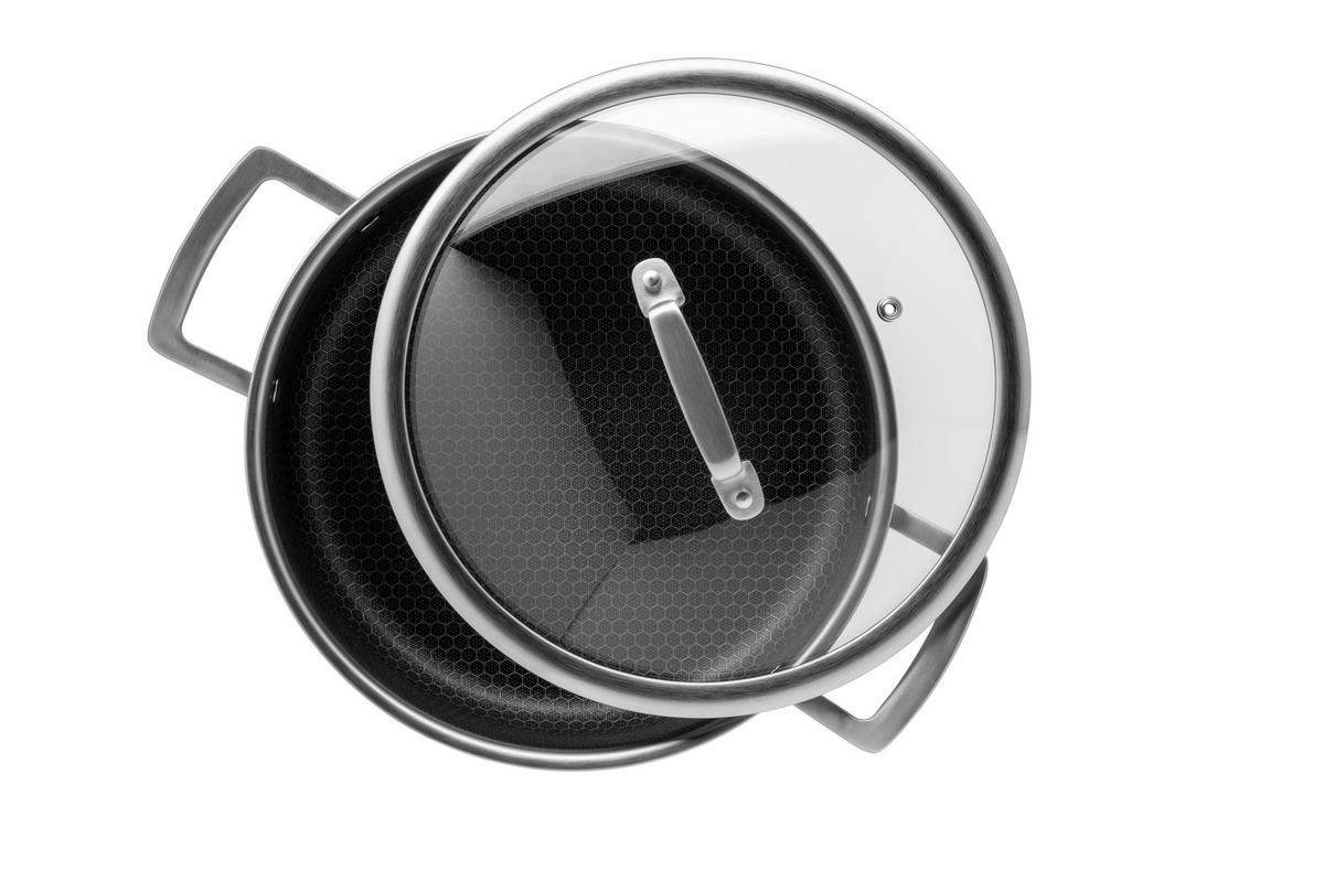 KOCHTOPF HESTIA KERAMIK 4,8 l  - Silberfarben/Schwarz, Basics, Metall (24/16,5cm) - Mäser