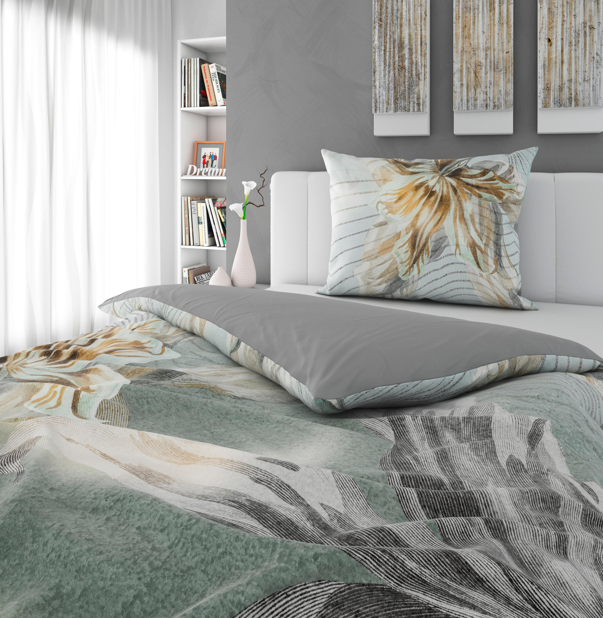 POSTELJINA GRACE 140/200 cm saten višebojna  - višebojna, Konvencionalno, tekstil (140/200cm) - Esposa