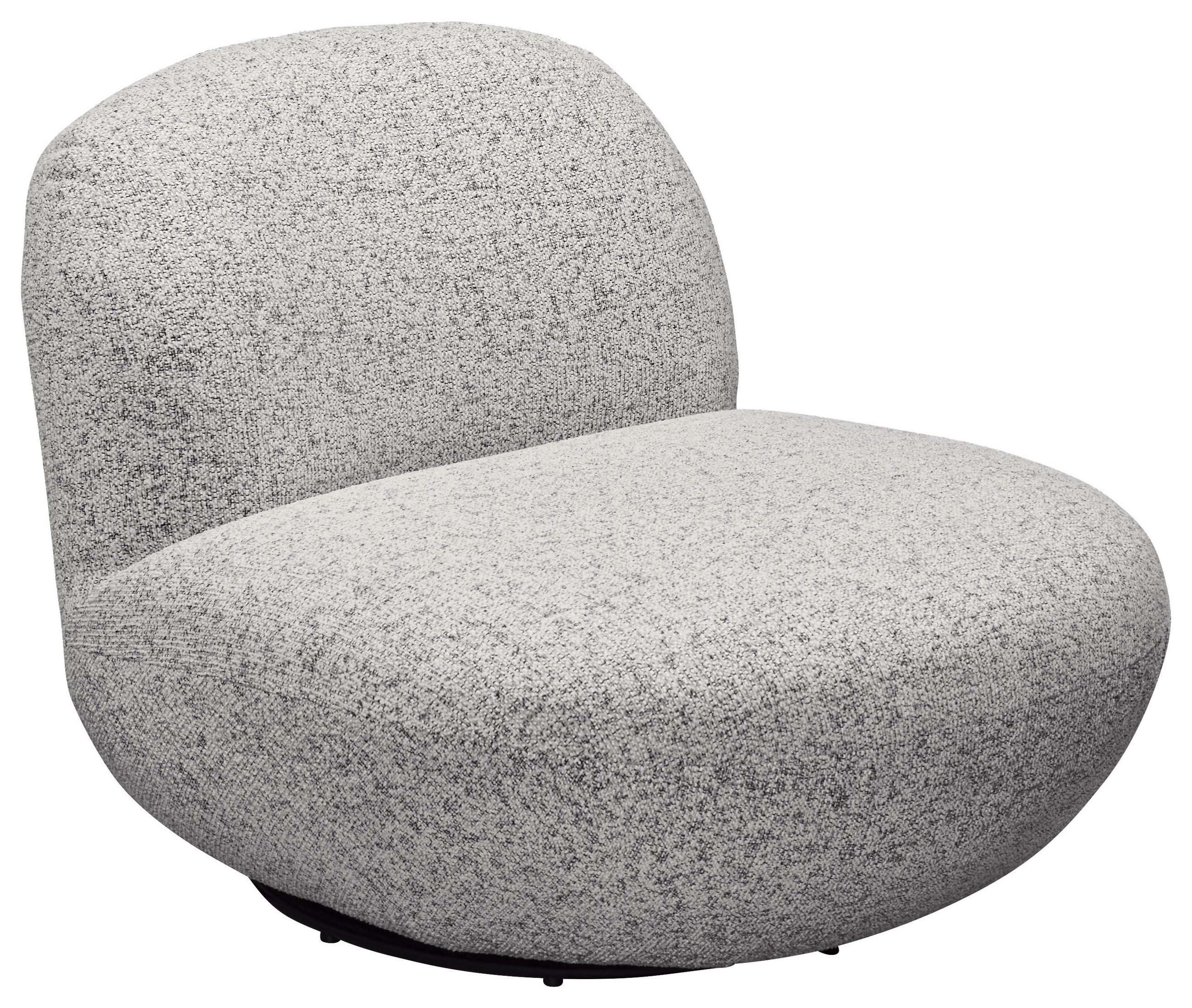 FÅTÖLJ i textil ljusgrå  - ljusgrå/svart, Modern, metall/textil (85/70/99cm) - MID.YOU