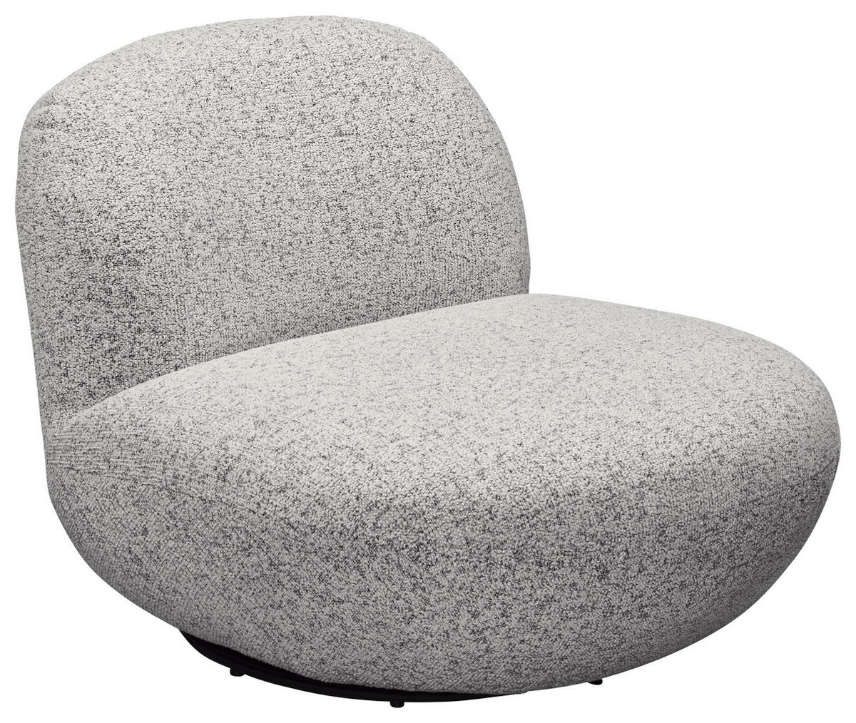 SESSEL in Webstoff Hellgrau  - Hellgrau/Schwarz, Modern, Textil/Metall (85/70/99cm) - MID.YOU