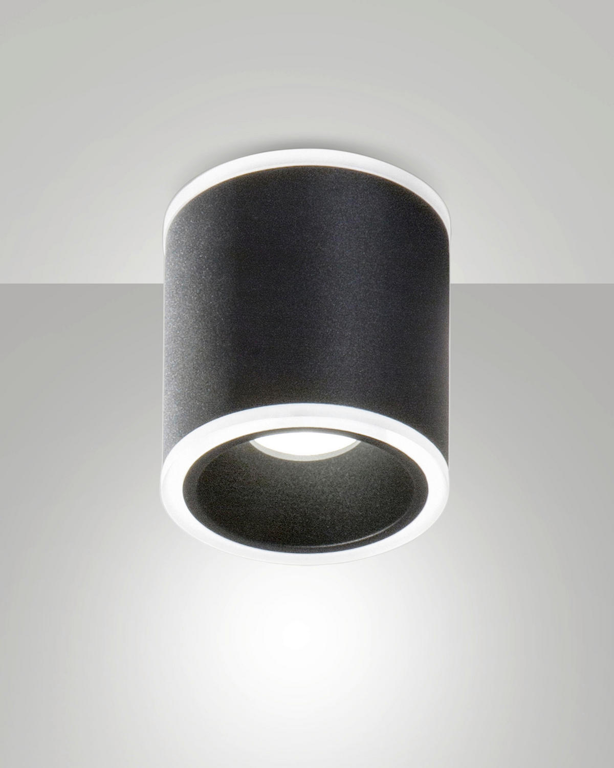 LED-DECKENLEUCHTE Paca 9/10,5 cm  - Anthrazit, Basics, Kunststoff/Metall (9/10,5cm) - Fabas Luce