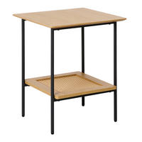 BEISTELLTISCH 45/45/55 cm Eichefarben  - Eichefarben/Schwarz, Basics, Holzwerkstoff/Metall (45/45/55cm) - Boxxx