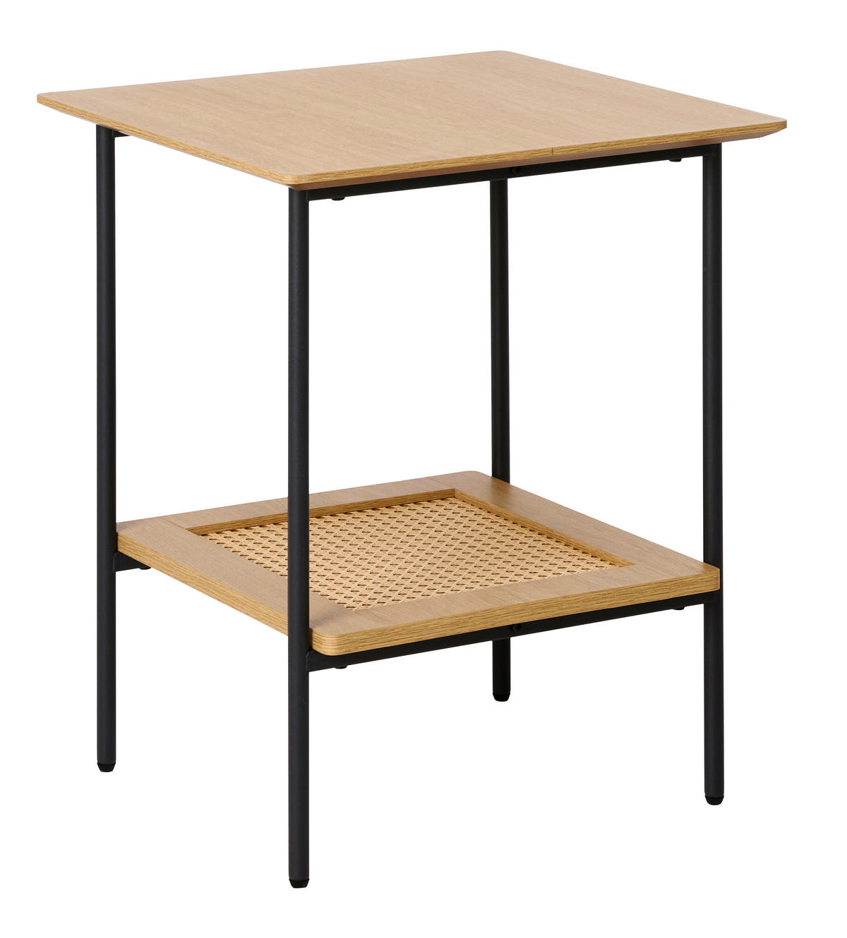 BEISTELLTISCH 45/45/55 cm Eichefarben  - Eichefarben/Schwarz, Basics, Holzwerkstoff/Metall (45/45/55cm) - Boxxx