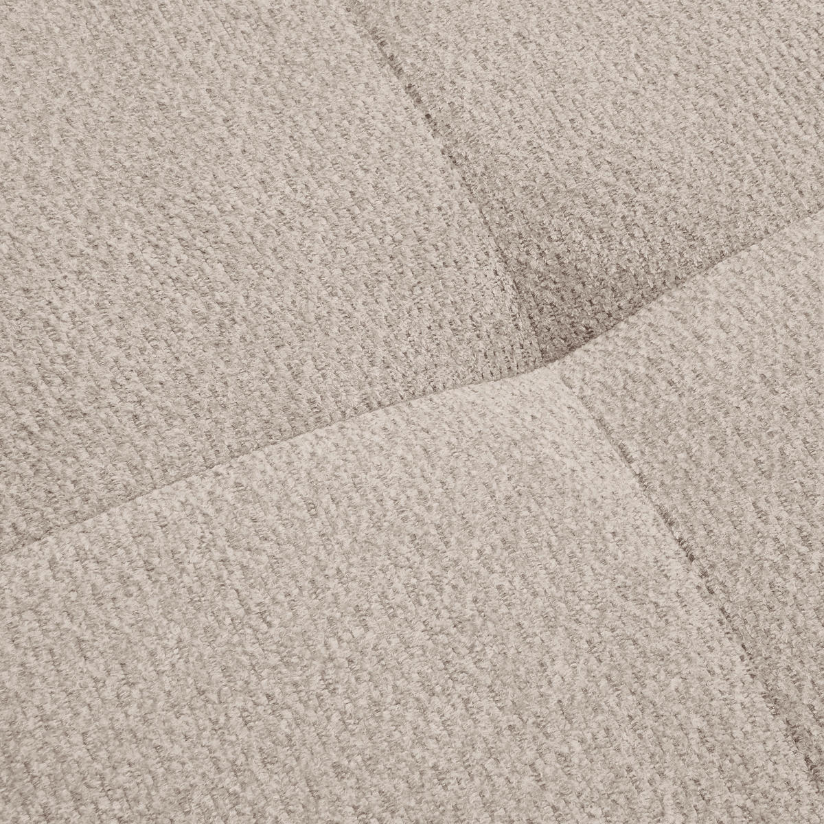 ECKSOFA in Chenille Greige  - Greige/Schwarz, Modern, Textil/Metall (290/182cm) - Hom`in