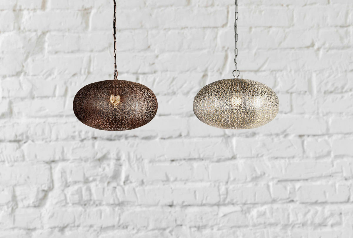SVJETILJKA VISEĆA  39/80 cm      Fretwork  - boje nikla, Design, metal (39/80cm)