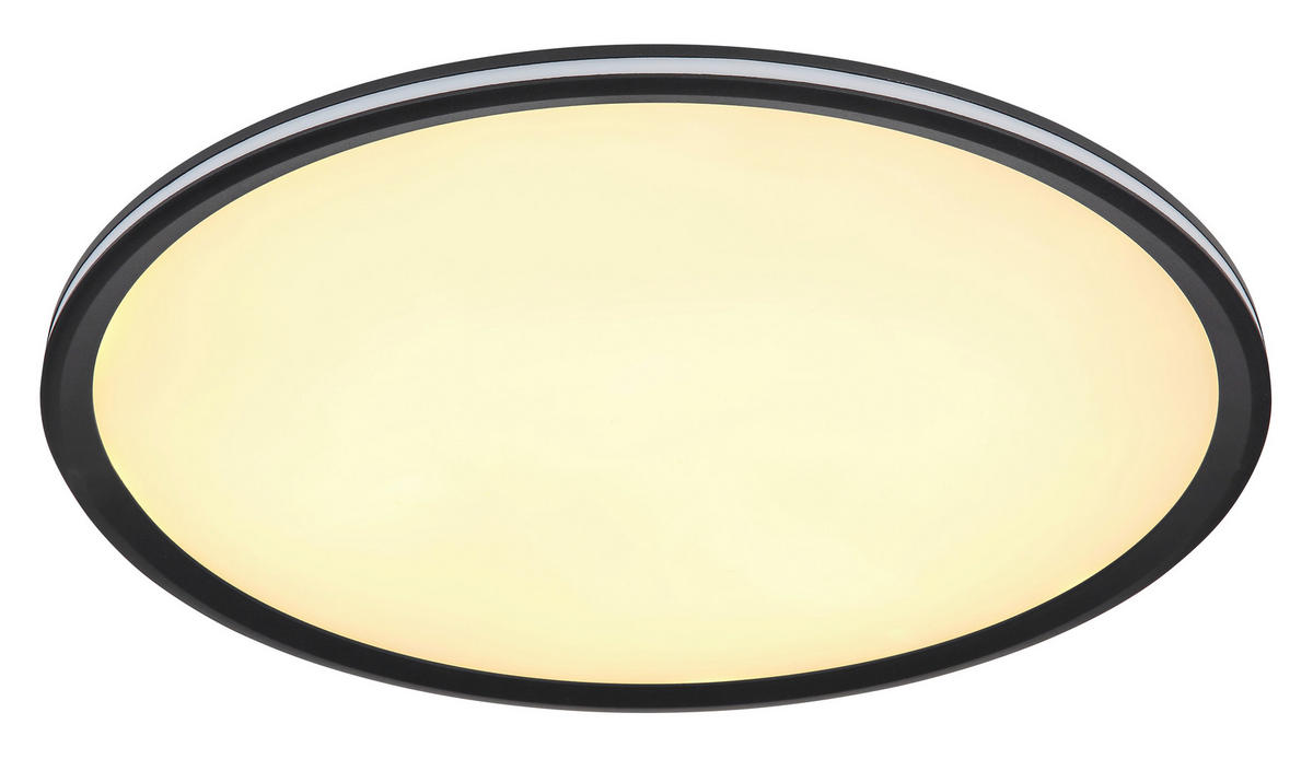 LED-TAKLAMPA 58 W  - opal/svart, Design, metall/plast (50/5cm) - Globo