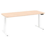 SCHREIBTISCH 160/80/64-128 cm  in Weiß, Eichefarben  - Eichefarben/Weiß, Design, Holzwerkstoff/Metall (160/80/64-128cm) - Cantus