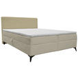 BOXBETT 160/200 cm  in Creme  - Creme/Schwarz, Design, Holz/Holzwerkstoff (160/200cm) - Xora