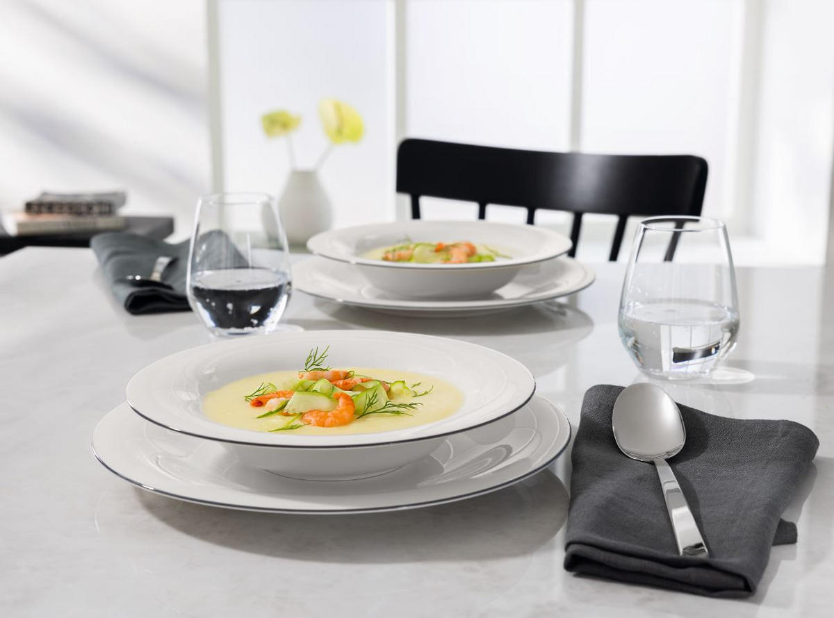JEDILNI SERVIS  Grey Lines     12-delni   - siva/bela, Konvencionalno, keramika (6,00kg) - Villeroy & Boch