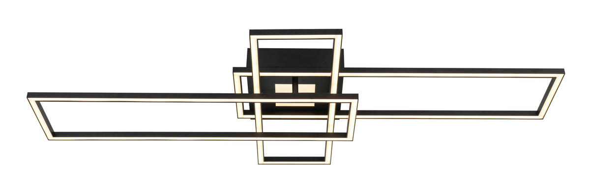 Plafonieră Cu Led 50 W    98/51/9 cm  - alb/negru, Trend, plastic/metal (98/51/9cm) - Novel