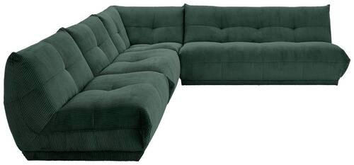 ECKSOFA in Cord Dunkelgrün  - Dunkelgrün, Trend, Textil (315/285cm) - Livetastic
