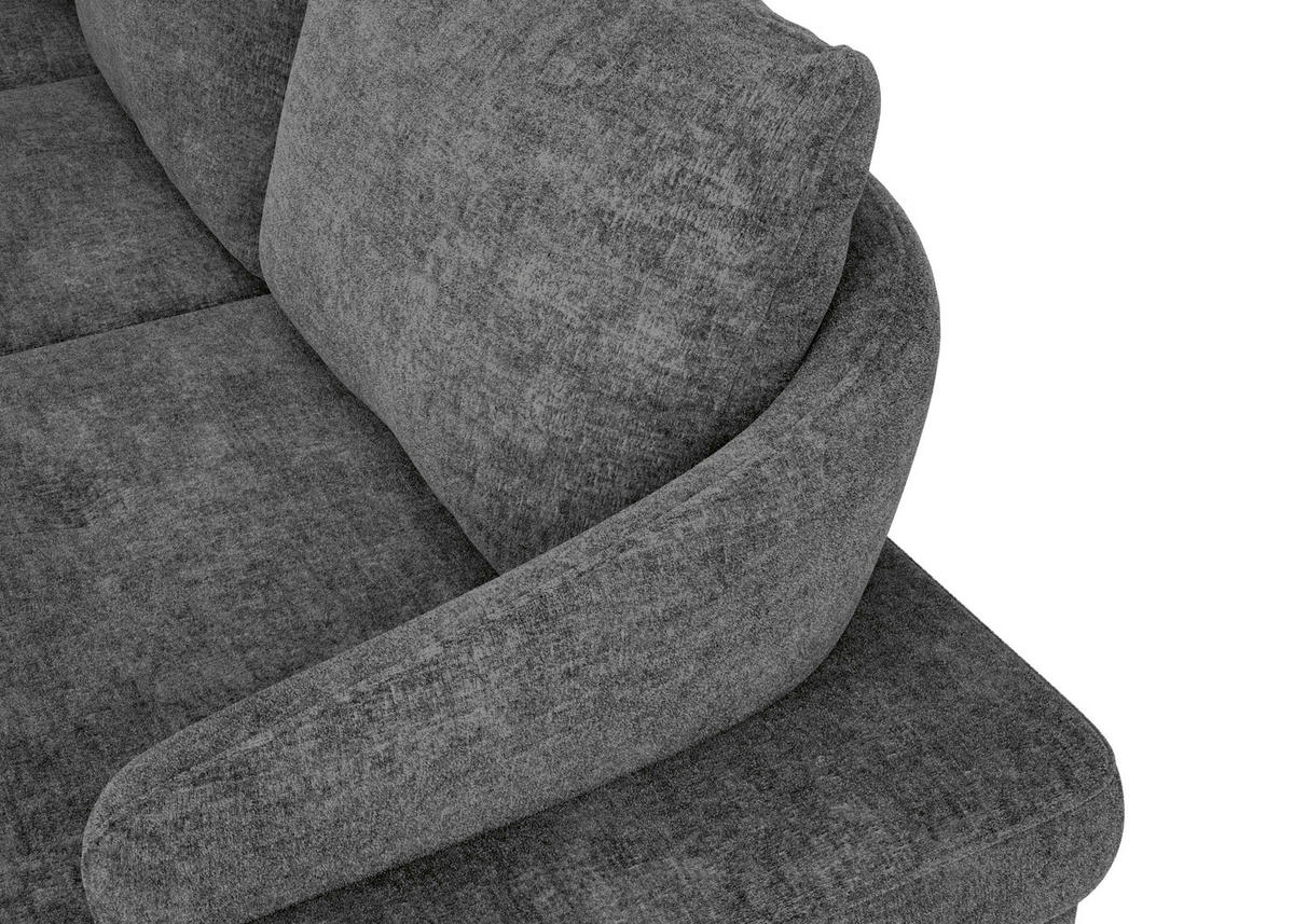 ECKSOFA in Webstoff Schwarz  - Schwarz, KONVENTIONELL, Textil/Metall (183/293cm) - Carryhome