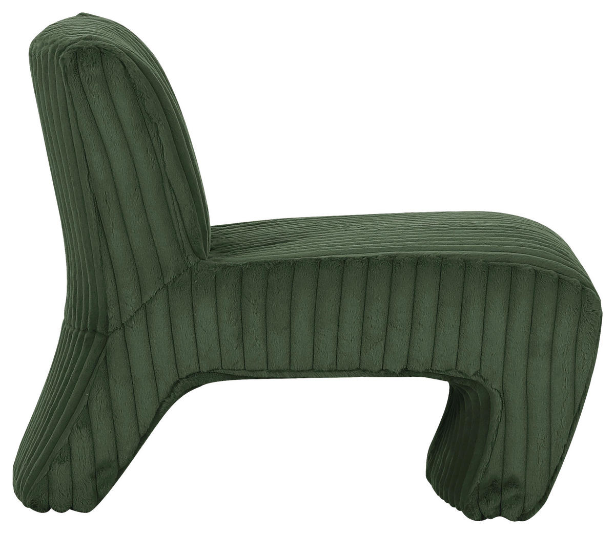 SESSEL in Cord Dunkelgrün  - Dunkelgrün/Schwarz, Konventionell, Kunststoff/Textil (68/72/89cm) - MID.YOU