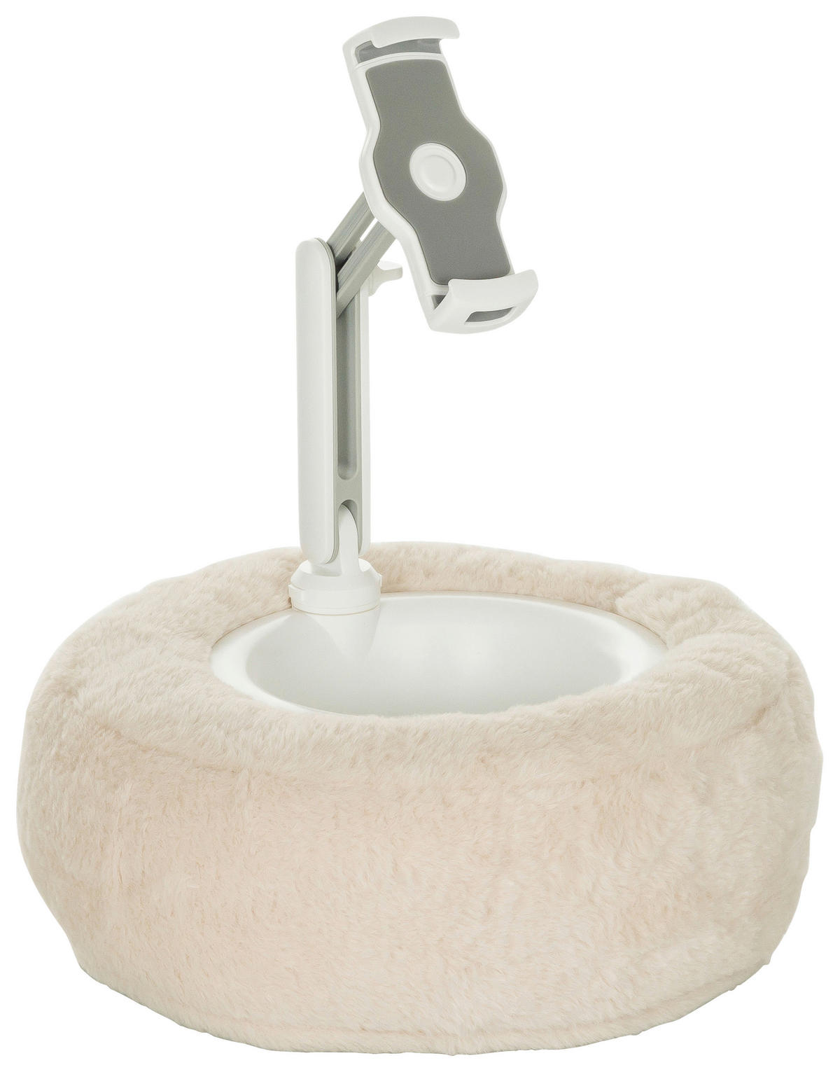 TABLETHALTERUNG Kunststoff, Textil Weiß, Beige  - Beige/Weiß, Basics, Kunststoff/Textil (30/30-36/30cm) - MID.YOU