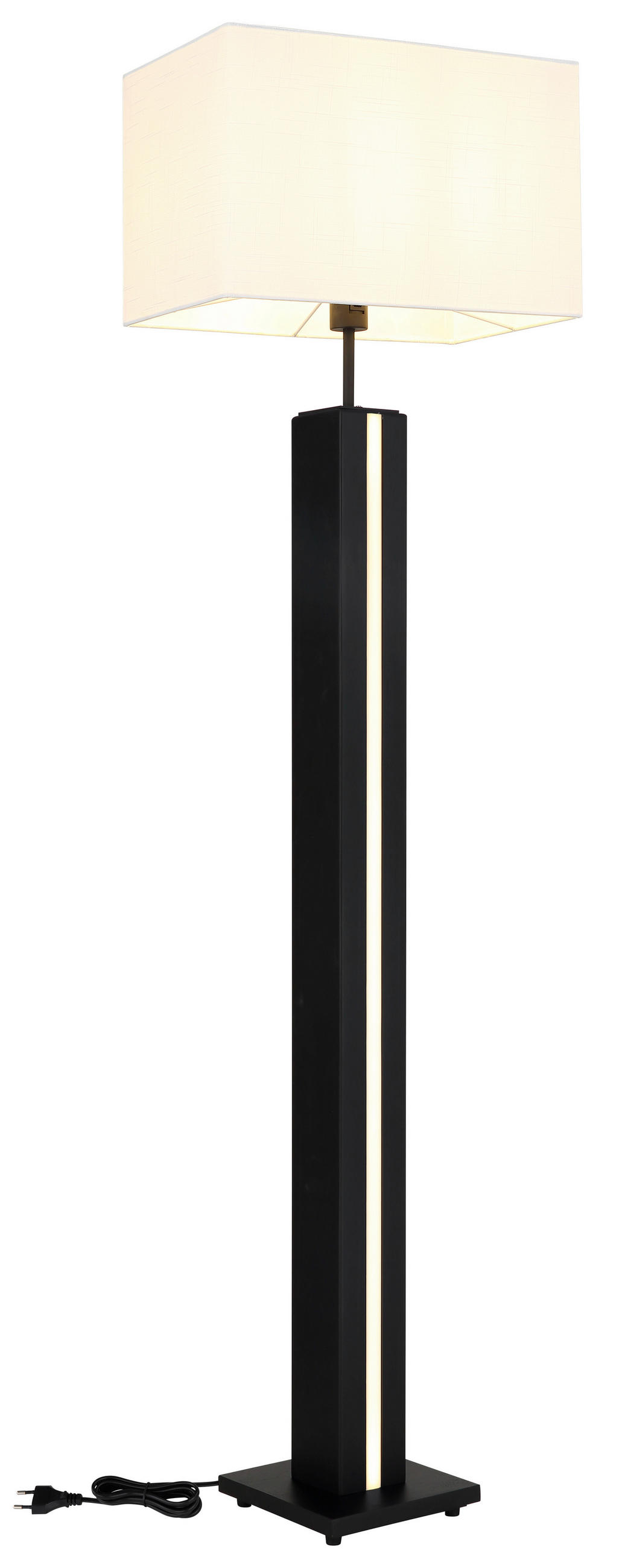 LED-STEHLEUCHTE Forest 40/27/150 cm  - Dunkelbraun/Schwarz, Design, Holzwerkstoff/Kunststoff (40/27/150cm) - Globo