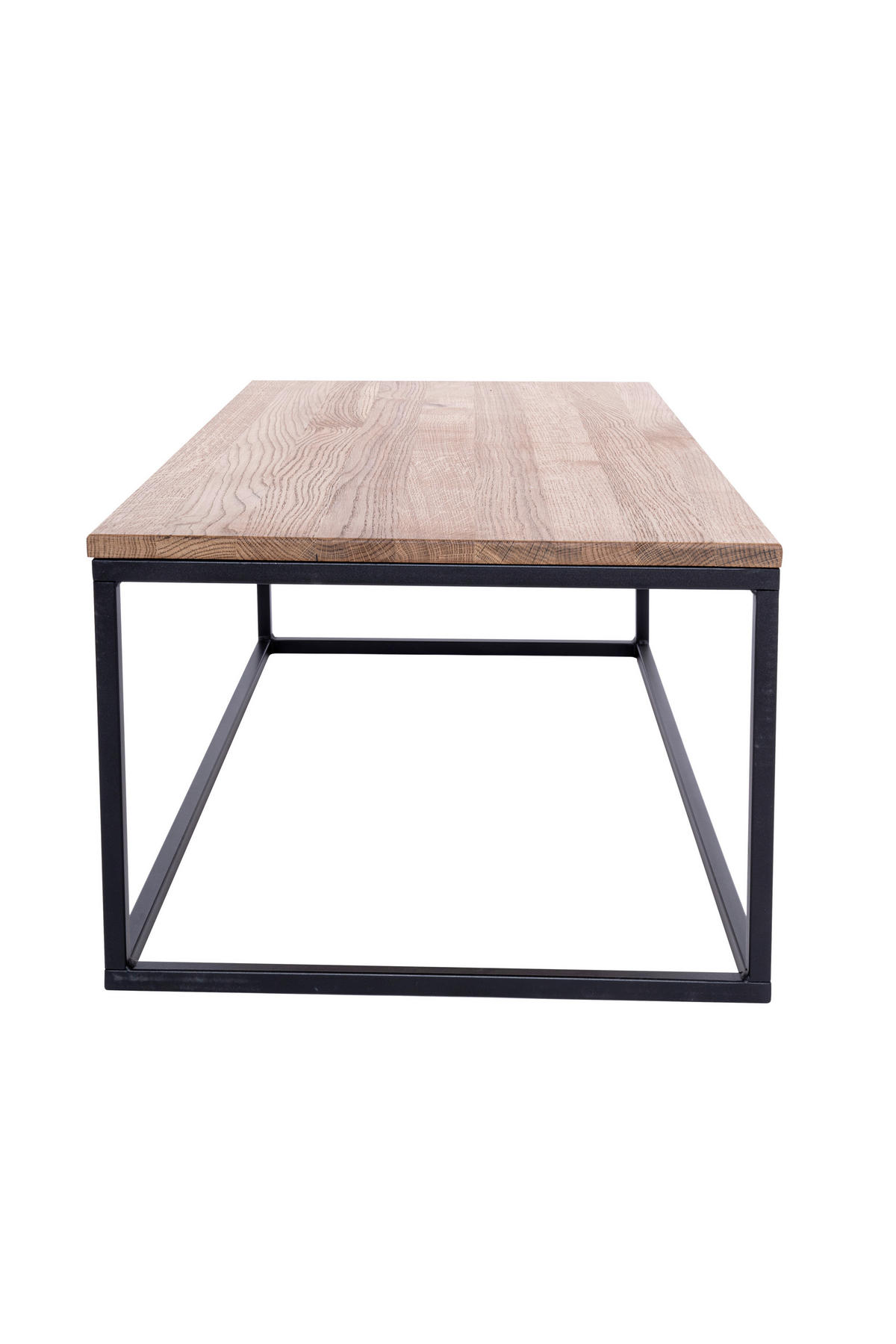 COUCHTISCH in Holz, Metall 110/60/40 cm  - Eichefarben/Schwarz, Natur, Holz/Metall (110/60/40cm)