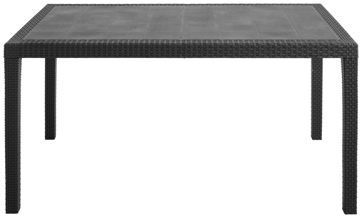 GARTENTISCH 150/90/72 cm Kunststoff Anthrazit rechteckig  - Anthrazit, Konventionell, Kunststoff (150/90/72cm)
