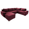 WOHNLANDSCHAFT in Mikrofaser Beere  - Chromfarben/Beere, Konventionell (157/305/219cm) - Livetastic
